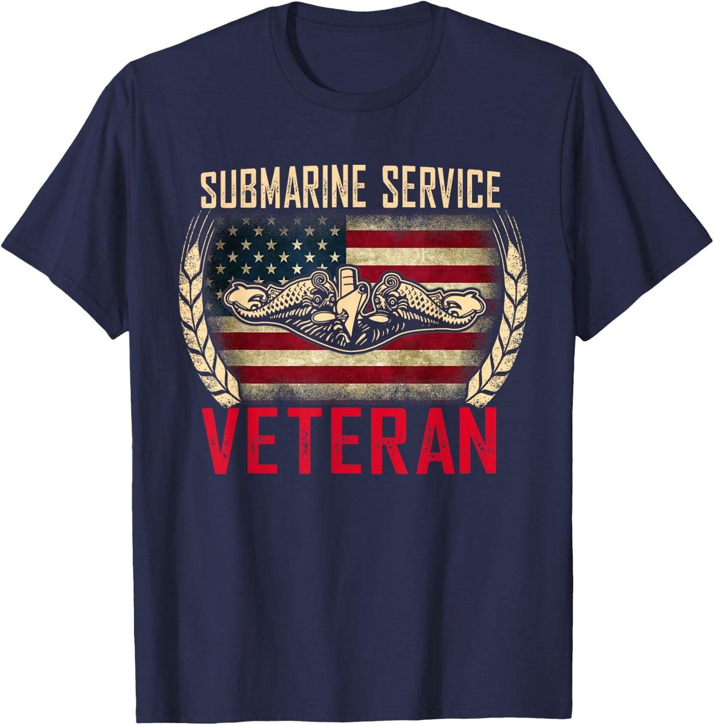 U.S Military Submarines Service Veteran Patriotic Men T-Shirt - T-Shirt | Navy