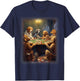 Dogs Playing Poker | A Friend in Need | Funny Dog Lover Art Women T-Shirt - T-Shirt | Navy