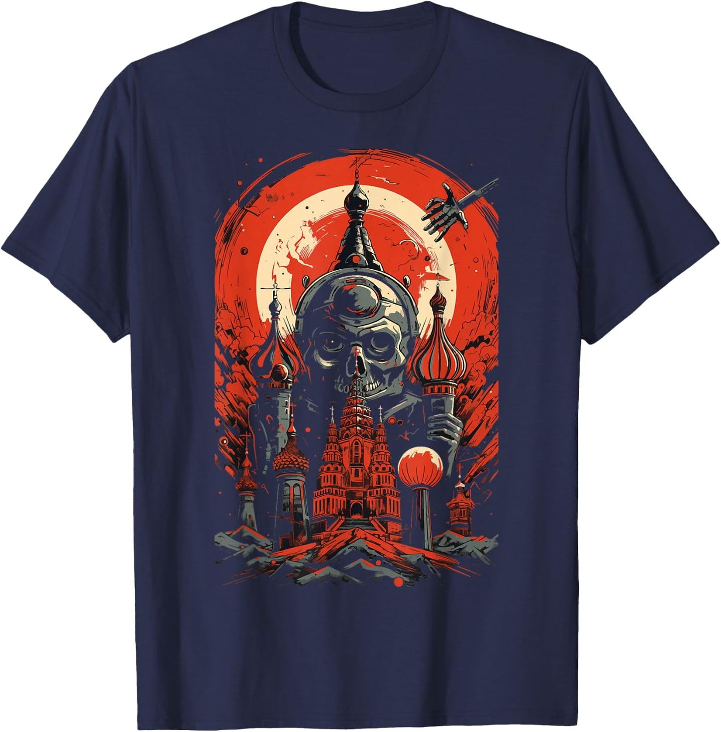 Scary Kremlin SOVI8 Vintage Propaganda. T-Shirt - T-Shirt | Navy