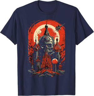 Scary Kremlin SOVI8 Vintage Propaganda. T-Shirt - T-Shirt | Navy