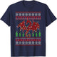 Zodiac Dragon Ugly Sweater Christmas Lights Dragon Lover T-Shirt - T-Shirt | Navy