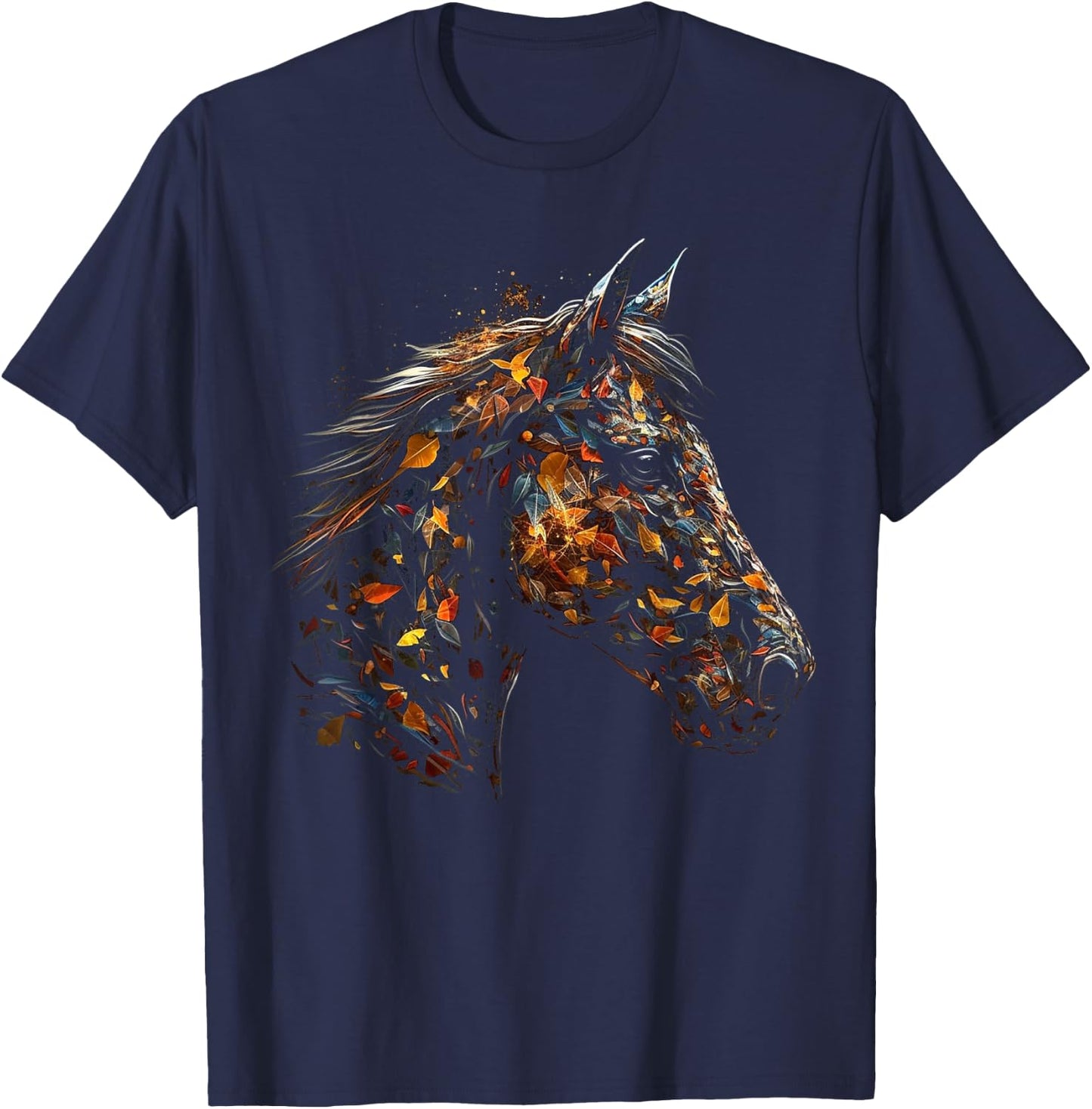 Horse Animal Riding Horse Motif – Art Horse T-Shirt - T-Shirt | Navy