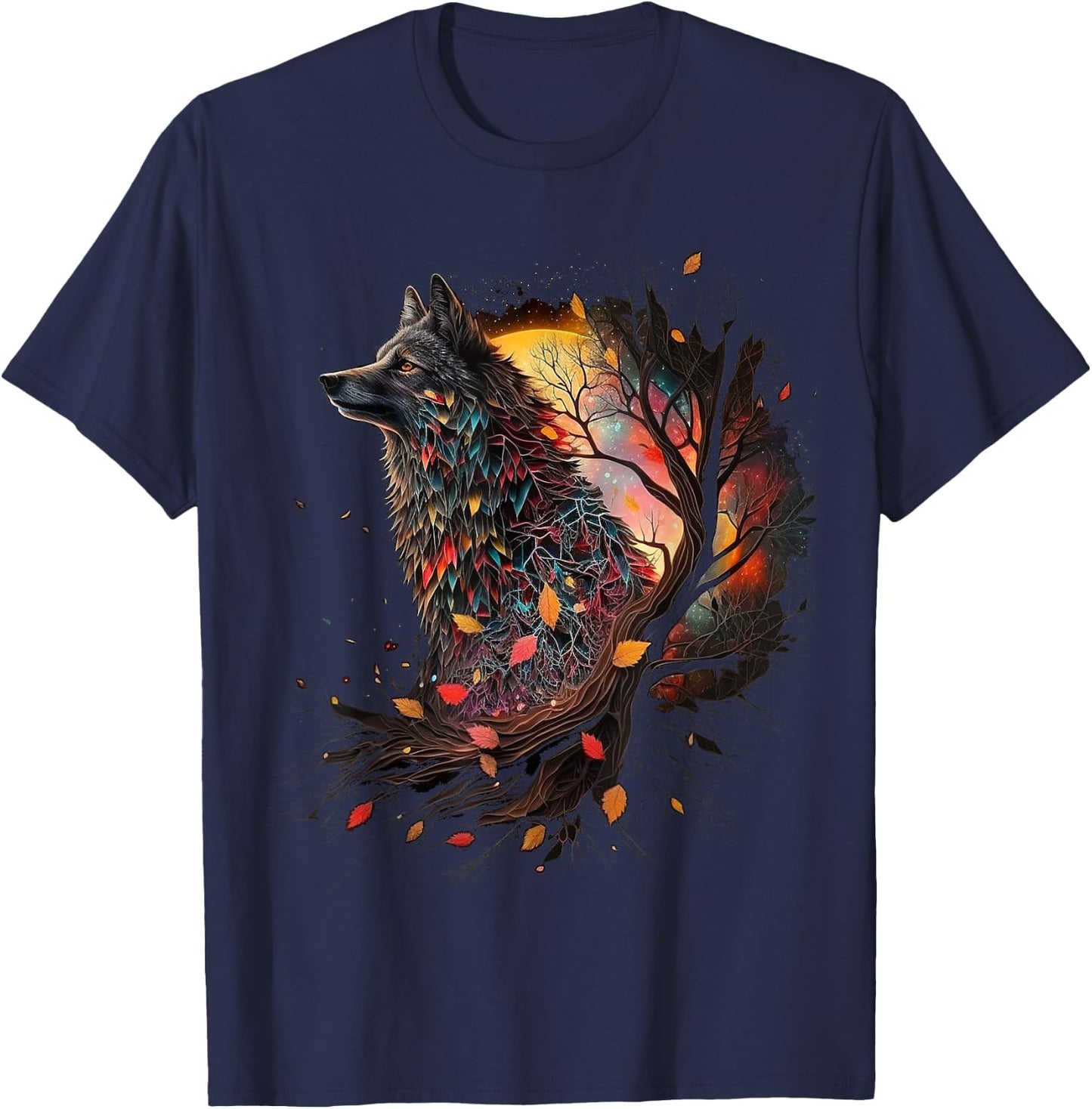 Wolf animal lovers, animal wolf T-Shirt - T-Shirt | Navy