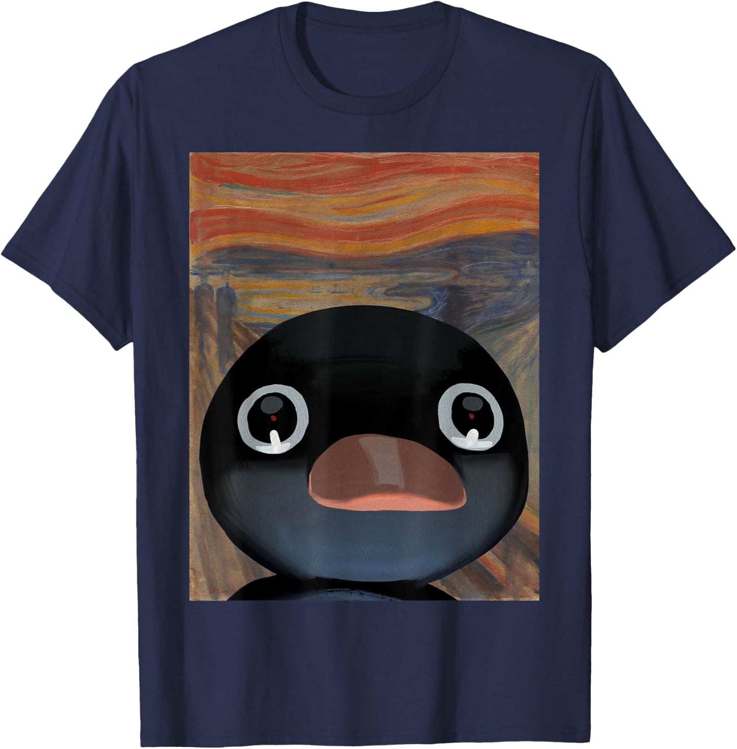 Penguin noot Scream Funny Penguin Meme T-Shirt - T-Shirt | Navy