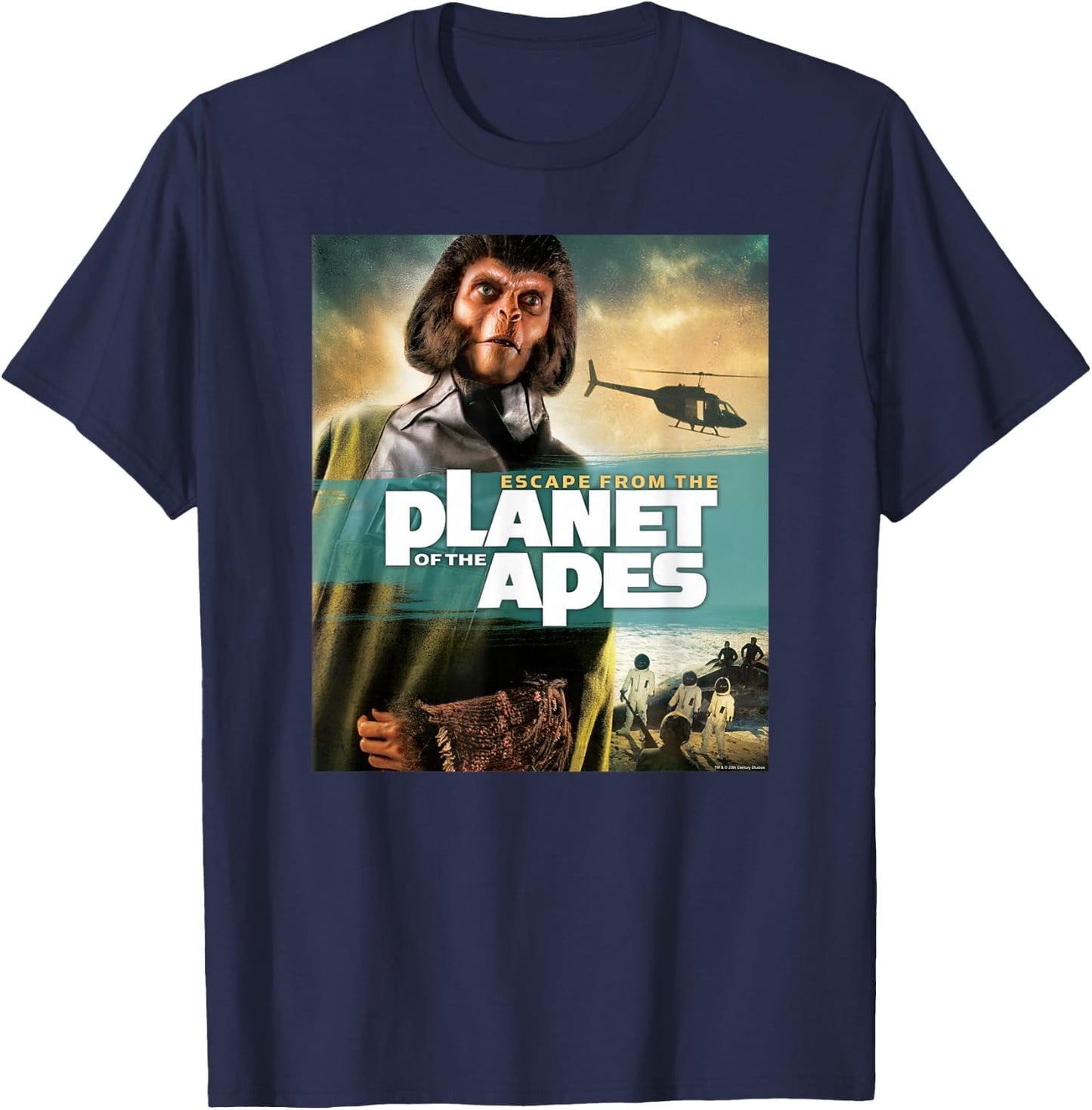 Escape from the Planet of the Apes 1971 Dr Zira Movie Poster T-Shirt - T-Shirt | Navy