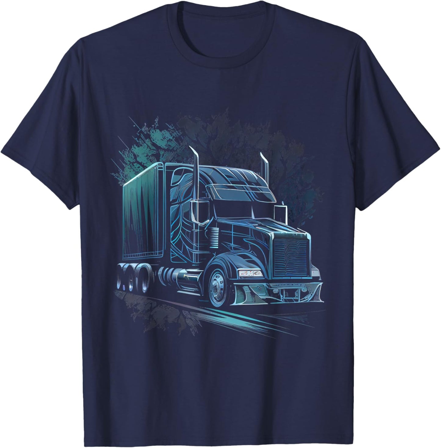 Truck Driver 18 Wheel Trucker T-Shirt - T-Shirt | Navy
