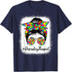 Respiratory Therapist Messy Bun Supporting Autism Awareness T-Shirt - T-Shirt | Navy
