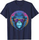 Cool Hipster Monkey - Primate Jungle Safari Zoo Animal Lover T-Shirt - T-Shirt | Navy