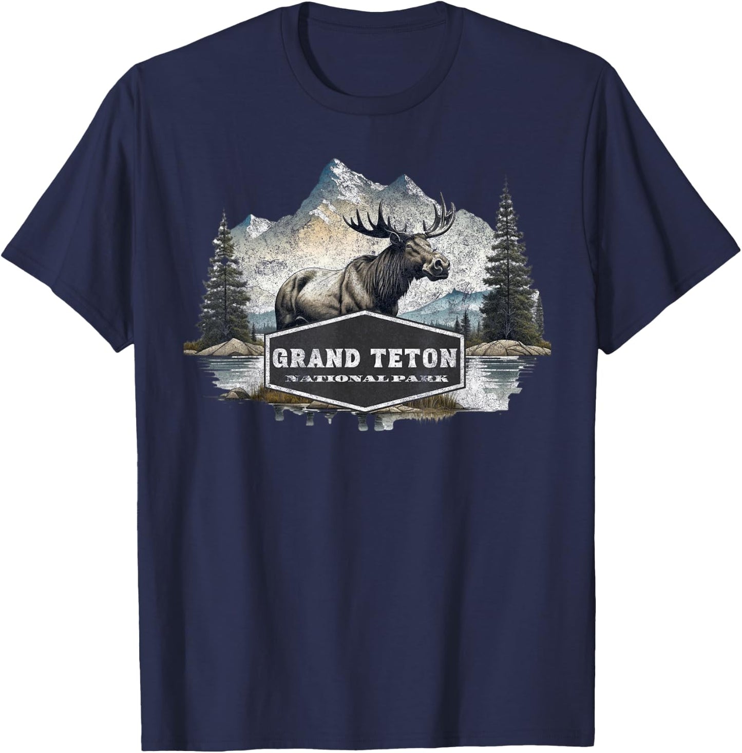 Grand Teton National Park T-Shirt - T-Shirt | Navy