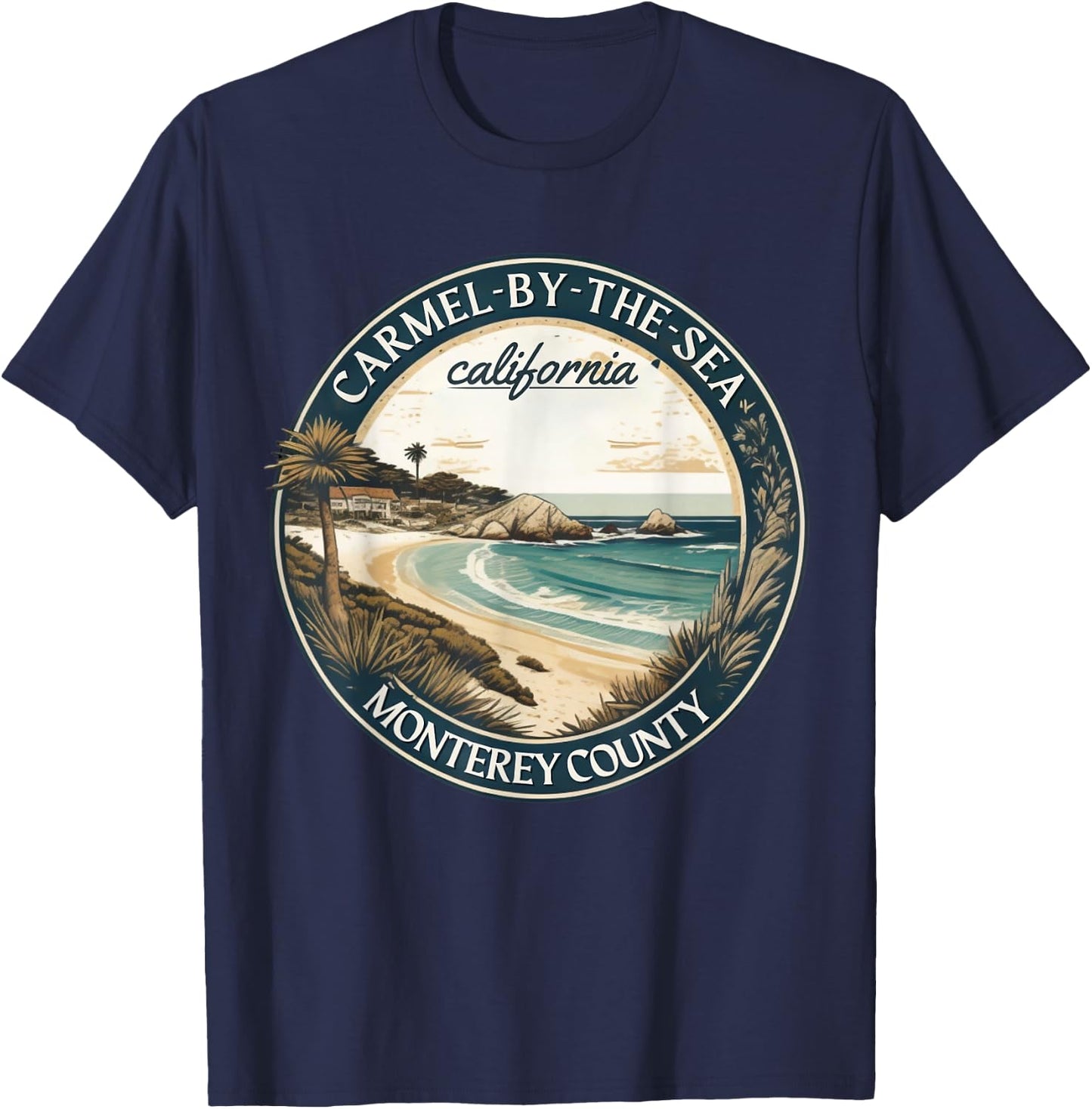 Carmel-by-the-Sea, California beach for family vocation Women Girls Kids T-Shirt - T-Shirt | Navy