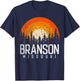 Branson Missouri MO Shirt Retro Vintage 70s 80s 90s Gift T-Shirt - T-Shirt | Navy
