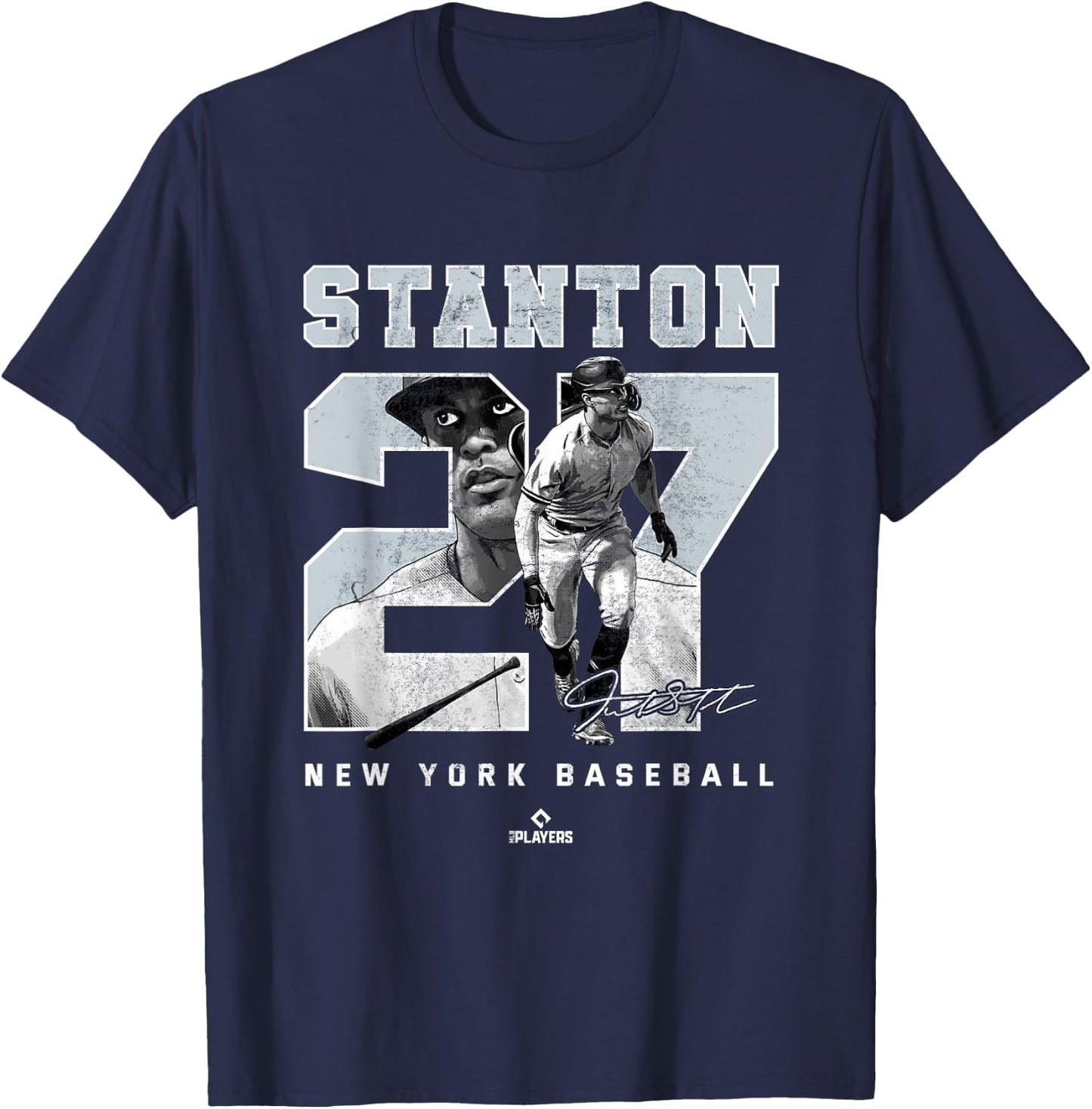 Number and Portrait Giancarlo Stanton New York MLBPA T-Shirt - T-Shirt | Navy