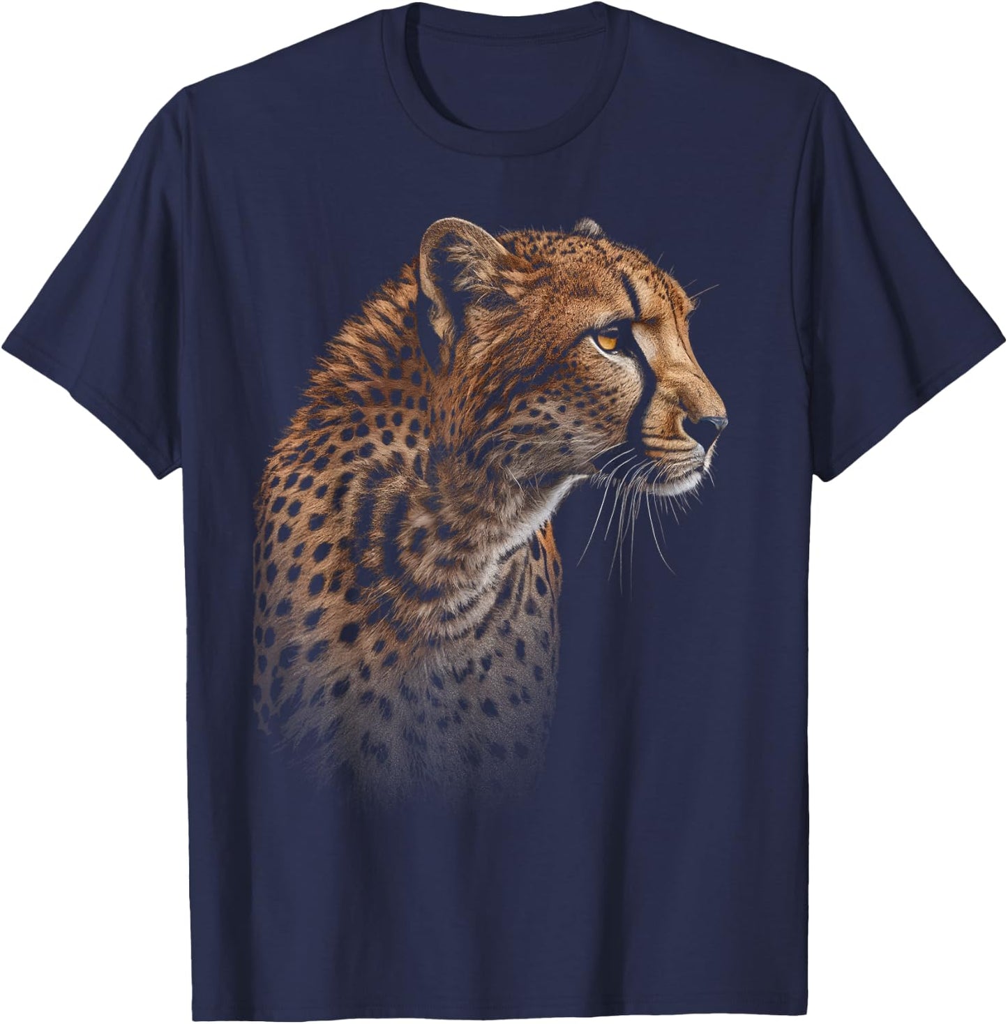 Leopard Cheetah Tiger Leopard Face Lion Cat T-Shirt - T-Shirt | Navy