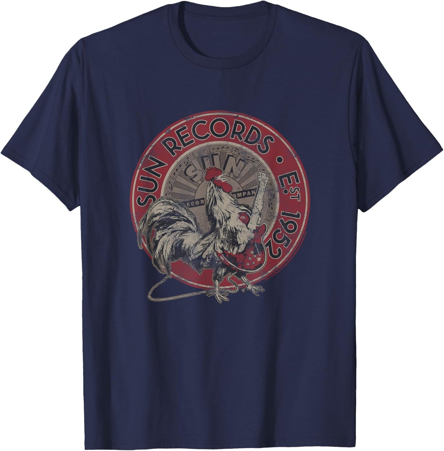 Sun Records Rooster EST 1952 T-Shirt - T-Shirt | Navy