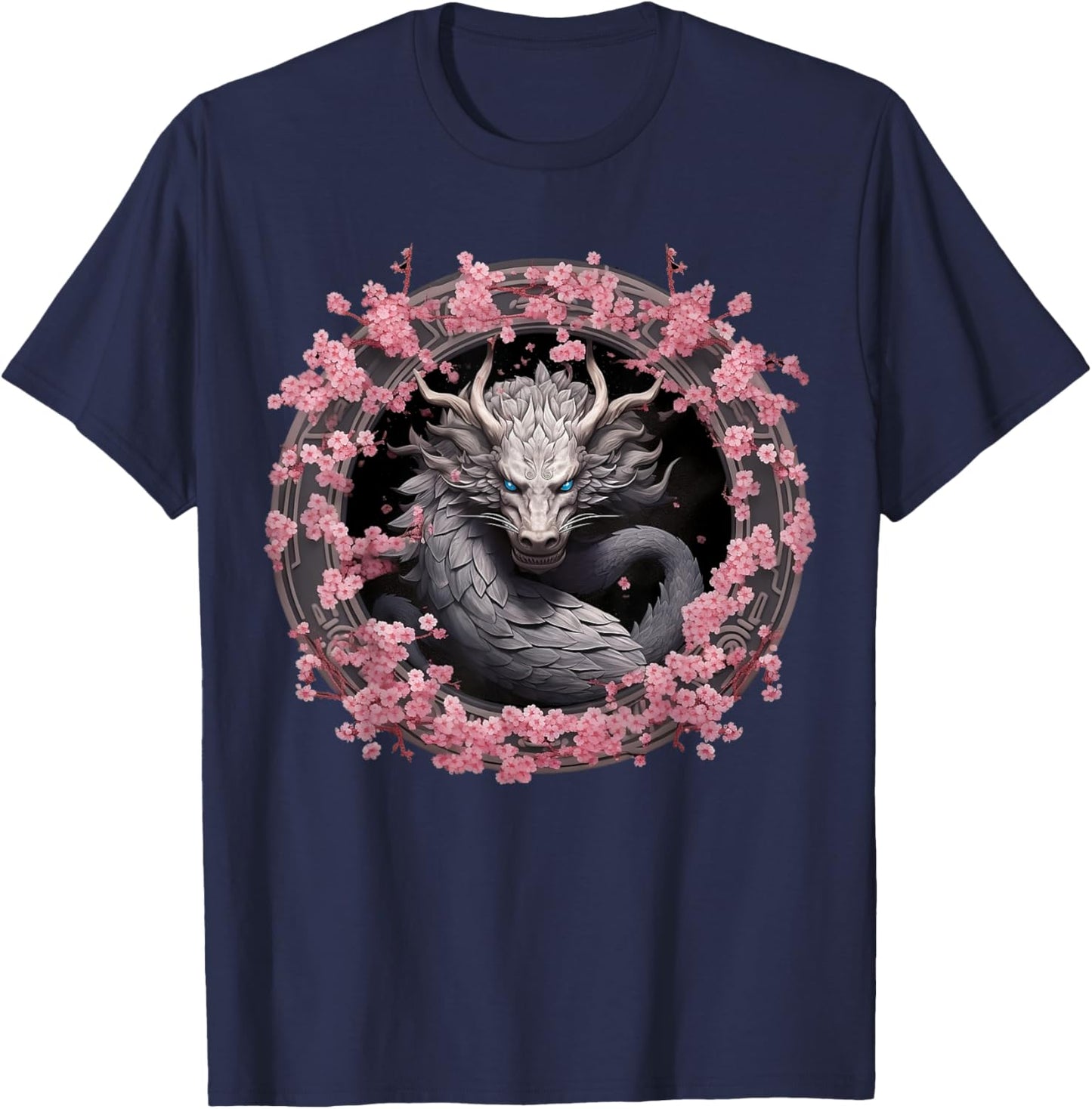Blossom Dragon T-Shirt - T-Shirt | Navy
