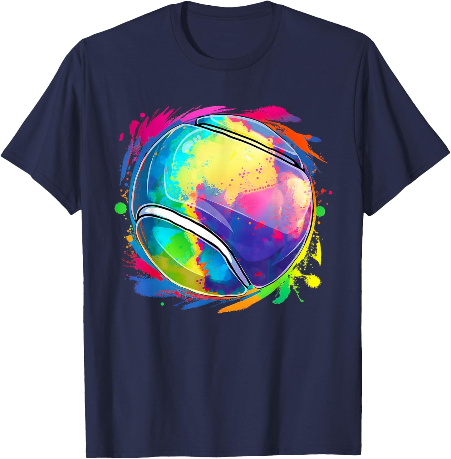 Tie Dye Tennis Funny Tennis Lovers Men Women Boys Kids T-Shirt - T-Shirt | Navy