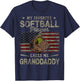 My Favorite Softball Player Calls Me Granddaddy Father's Day T-Shirt - T-Shirt | Navy