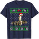 Funny Cobra Lights Ugly Sweater Christmas Tree Animals T-Shirt - T-Shirt | Navy