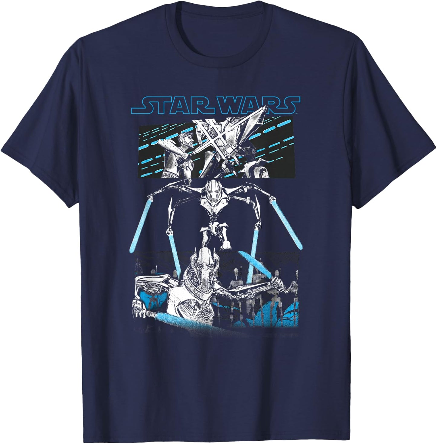 Star Wars General Grievous Lightsaber Panels T-Shirt - T-Shirt | Navy