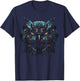 Owl Artwork - Animal Bird Art Owl T-Shirt - T-Shirt | Navy