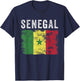 Senegal Flag Distressed - Men Women Kids - Senegalese Flag T-Shirt - T-Shirt | Navy