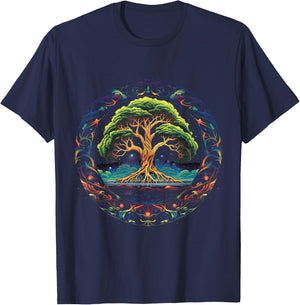 Tree of Life Viking Midgard Thor Walhalla T-Shirt - T-Shirt | Navy