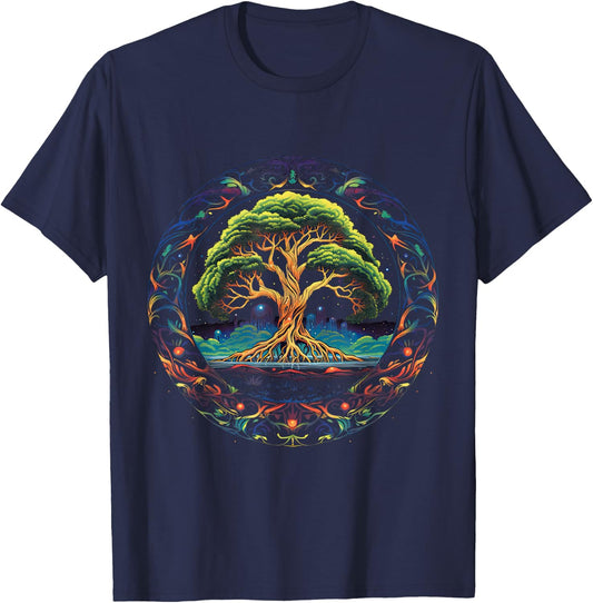 Tree of Life Viking Midgard Thor Walhalla T-Shirt - T-Shirt | Navy