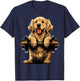 Goldie Weightlifting Dog Funny Fitness Gym Golden Retriever Men Women Kids T-Shirt - T-Shirt | Navy