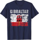Gibraltar Flag Distressed - Men Women - Gibraltarian Flag T-Shirt - T-Shirt | Navy