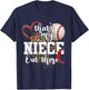 That's My Niece Out There Baseball Auntie Uncle T-Shirt - T-Shirt | Navy