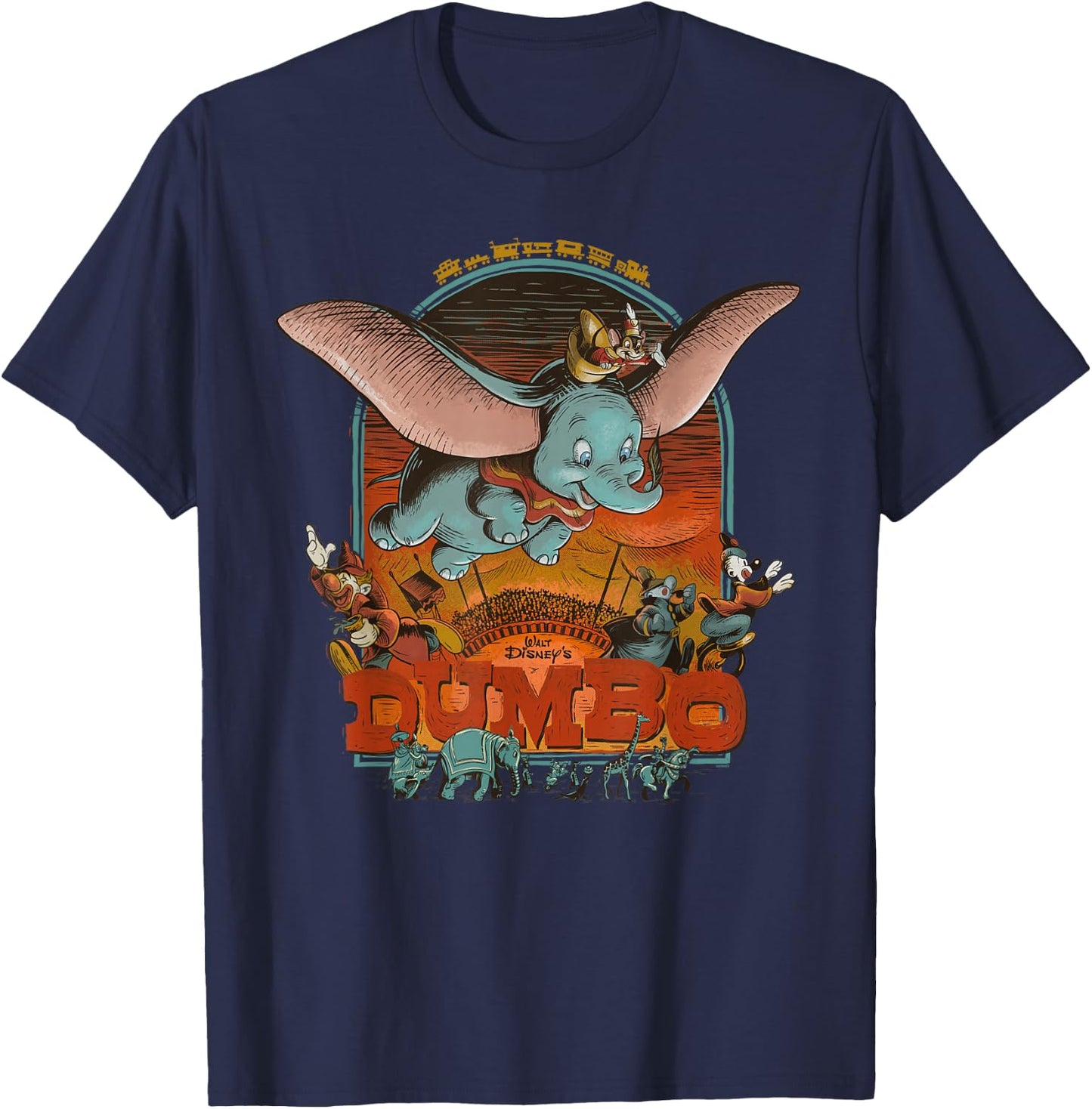 Disney 100 Anniversary Dumbo Artists Series D100 T-Shirt - T-Shirt | Navy