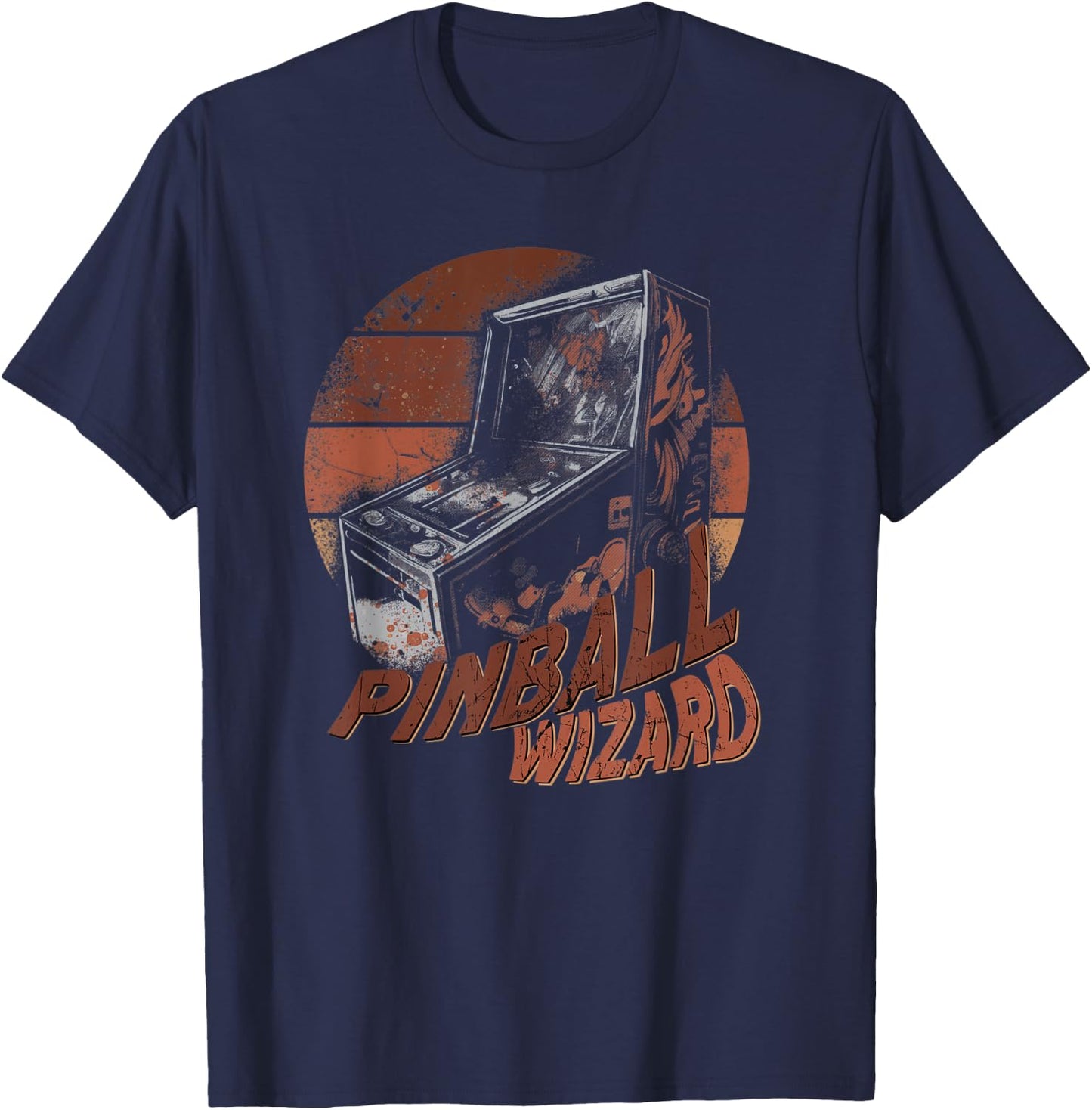 Step into The World of Retro Gaming with Our Pinball Wizard T-Shirt - T-Shirt | Navy