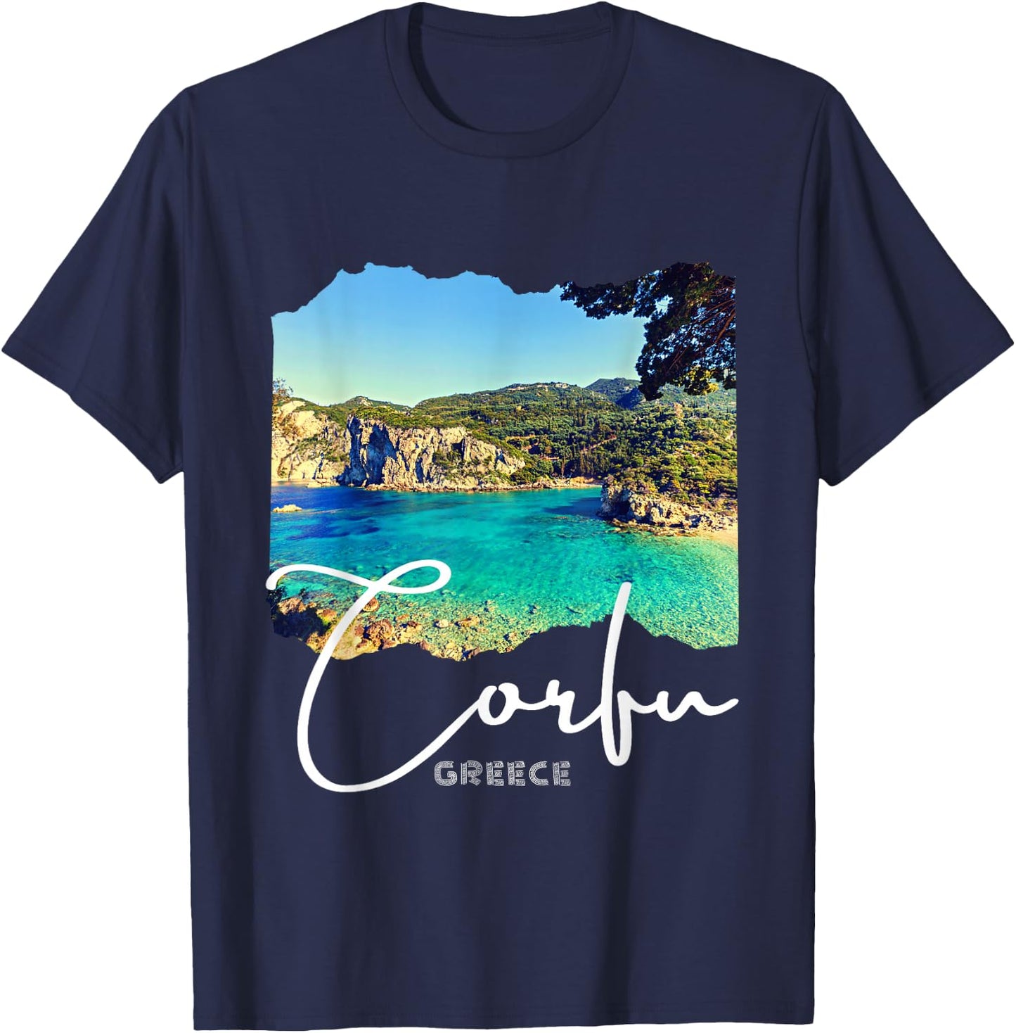 Corfu Island Greece Corfu T-Shirt - T-Shirt | Navy