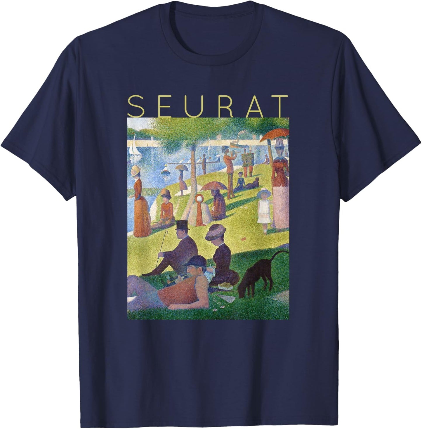 Georges Seurat - A Sunday Afternoon on La Grande Jatte 3 T-Shirt - T-Shirt | Navy