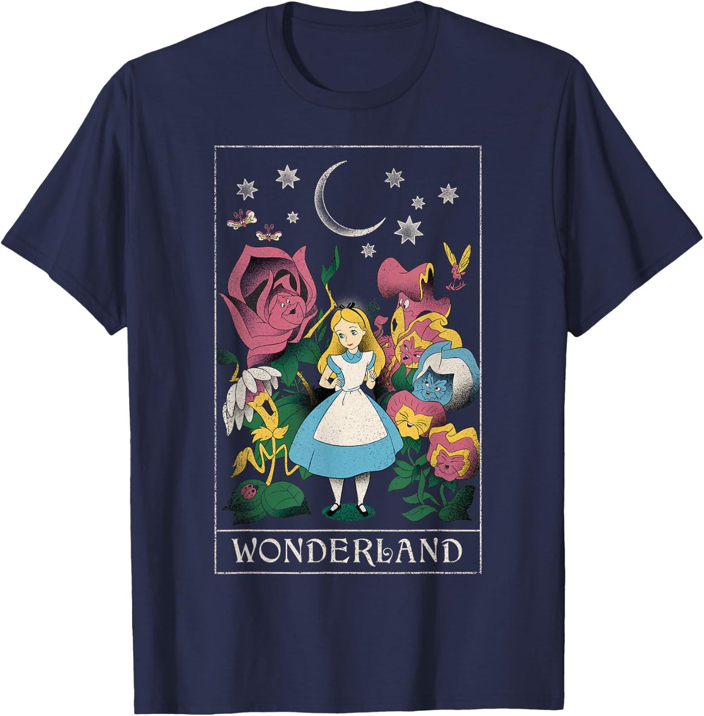 Disney Alice in Wonderland Alice Cosmic Tarot Card T-Shirt - T-Shirt | Navy