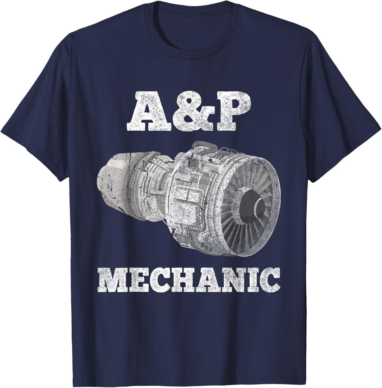 Airplane Mechanic A&P Aircraft Maintenance Pilot Technician T-Shirt - T-Shirt | Navy