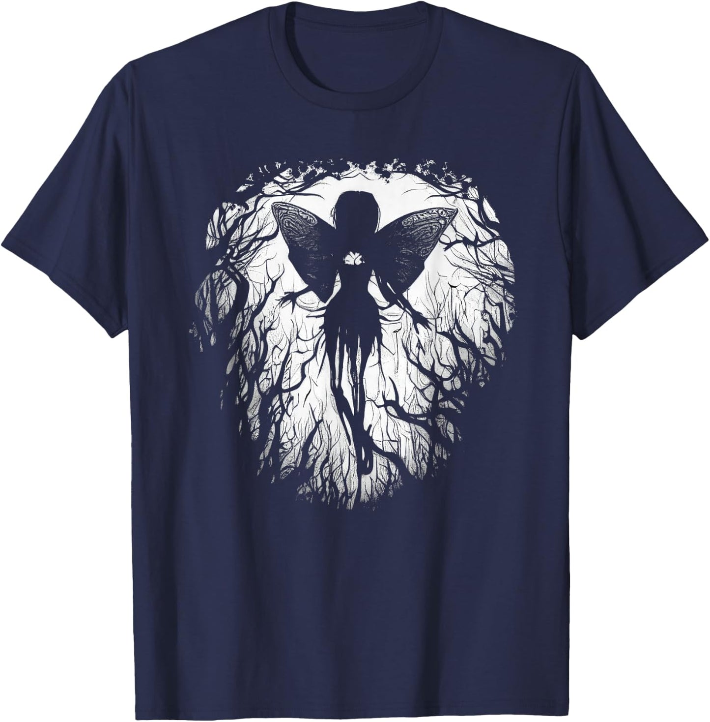 Dark Art Aesthetic Fairy Fairycore Gothic Horror Art T-Shirt - T-Shirt | Navy