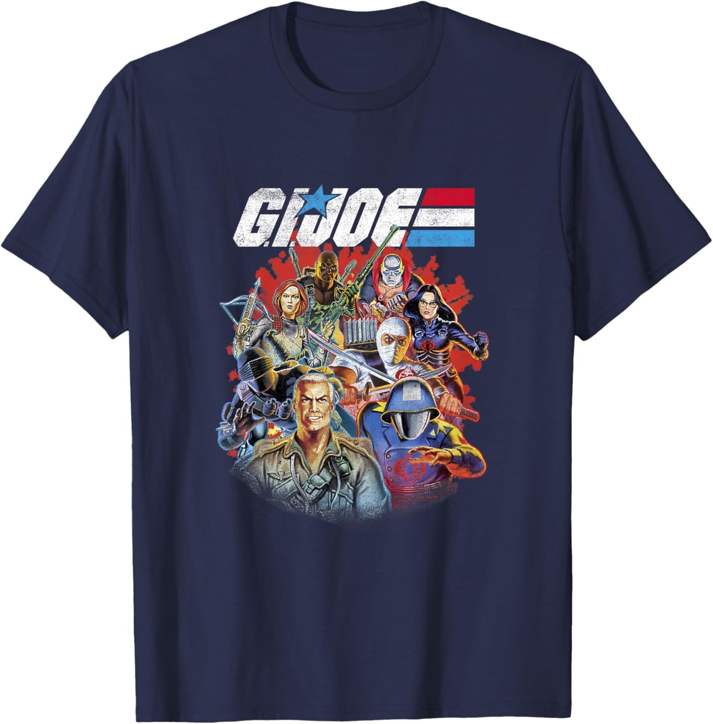 G.I. Joe Classic Vintage Group Power Pose T-Shirt - T-Shirt | Navy