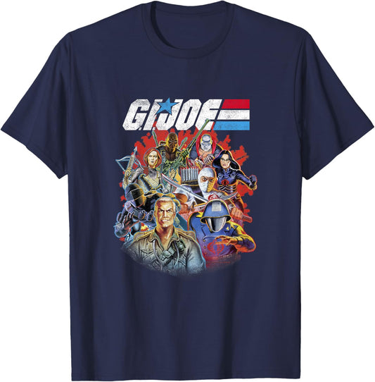G.I. Joe Classic Vintage Group Power Pose T-Shirt - T-Shirt | Navy