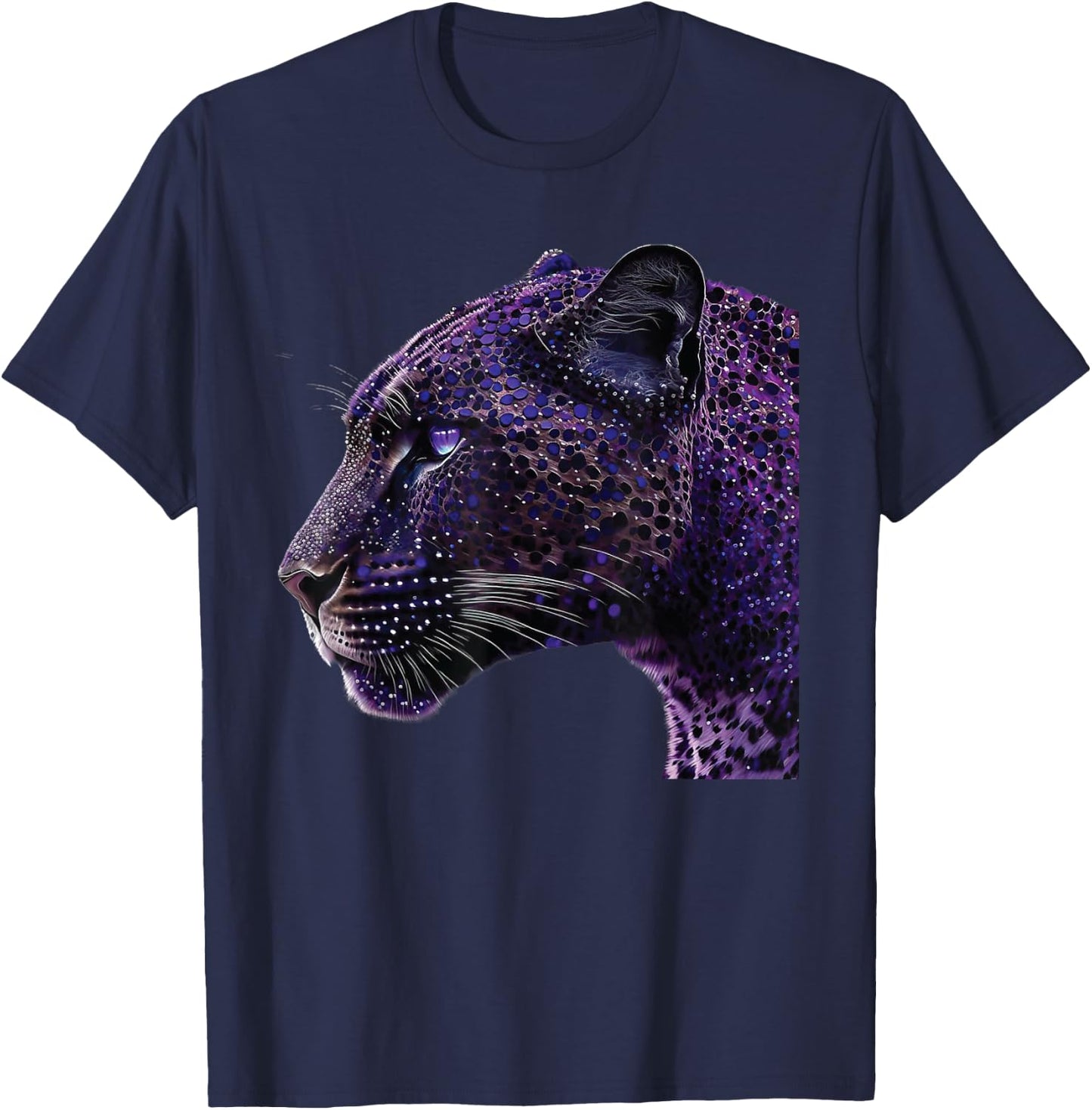 cute purple jaguar for lover Animal leopard & jaguars T-Shirt - T-Shirt | Navy