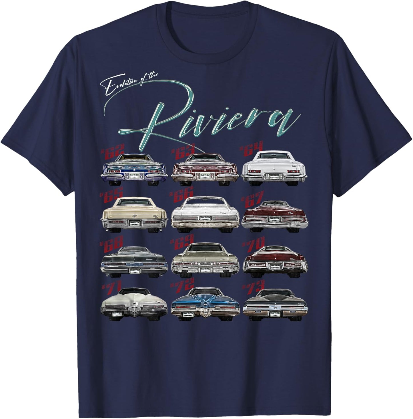 Evolution,Riviera,Skylark,Limited,Gran,Grand,Sport,GS,Muscle T-Shirt - T-Shirt | Navy