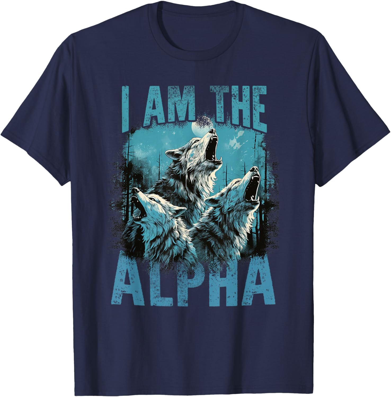 Men's I Am The Alpha T-Shirt - T-Shirt | Navy