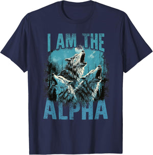 Men's I Am The Alpha T-Shirt - T-Shirt | Navy