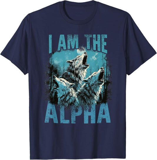 Men's I Am The Alpha T-Shirt - T-Shirt | Navy