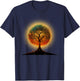 Colorful Tree Life Is Really Good Tree Art Earth Day T-Shirt - T-Shirt | Navy