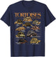 Tortoises Animals of The World Educational Sea Turtle Lover T-Shirt - T-Shirt | Navy