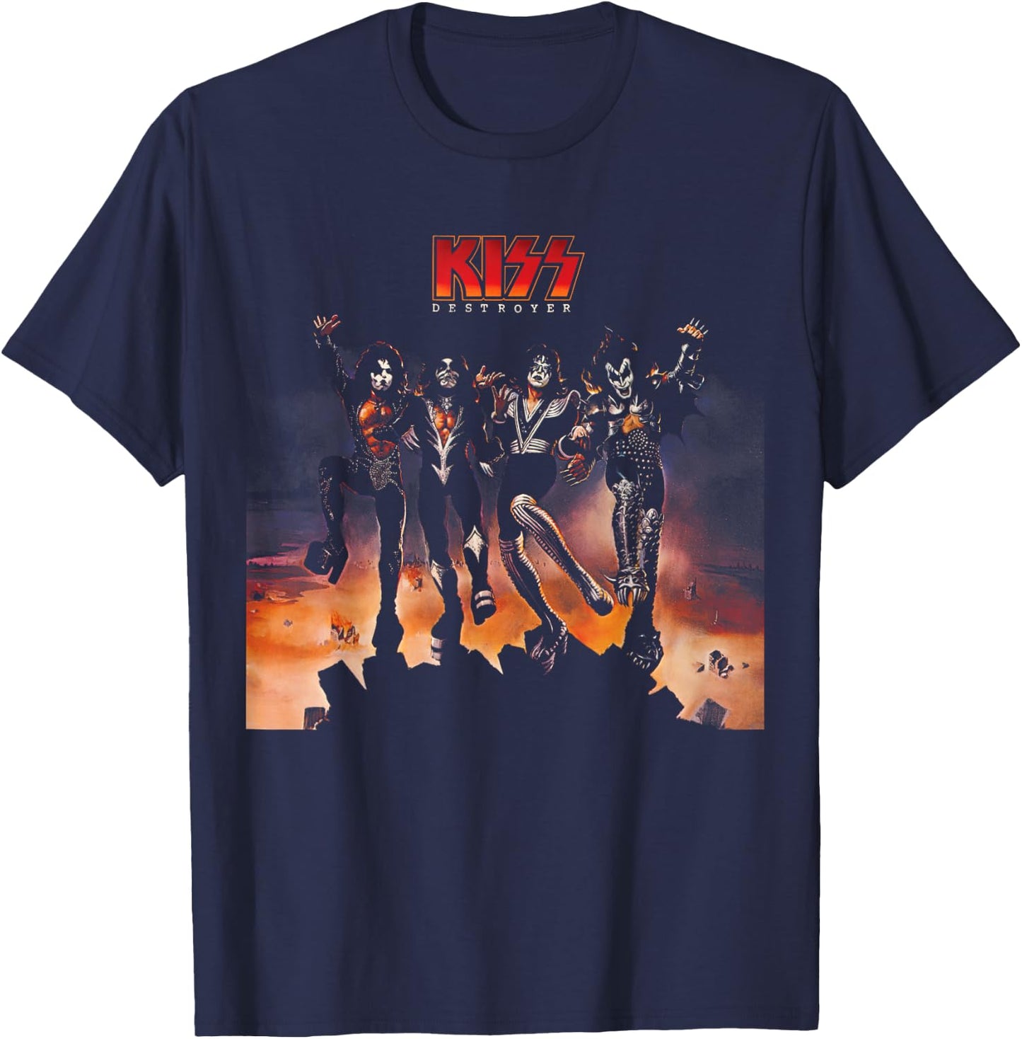 KISS - 1976 Destroyer T-Shirt - T-Shirt | Navy