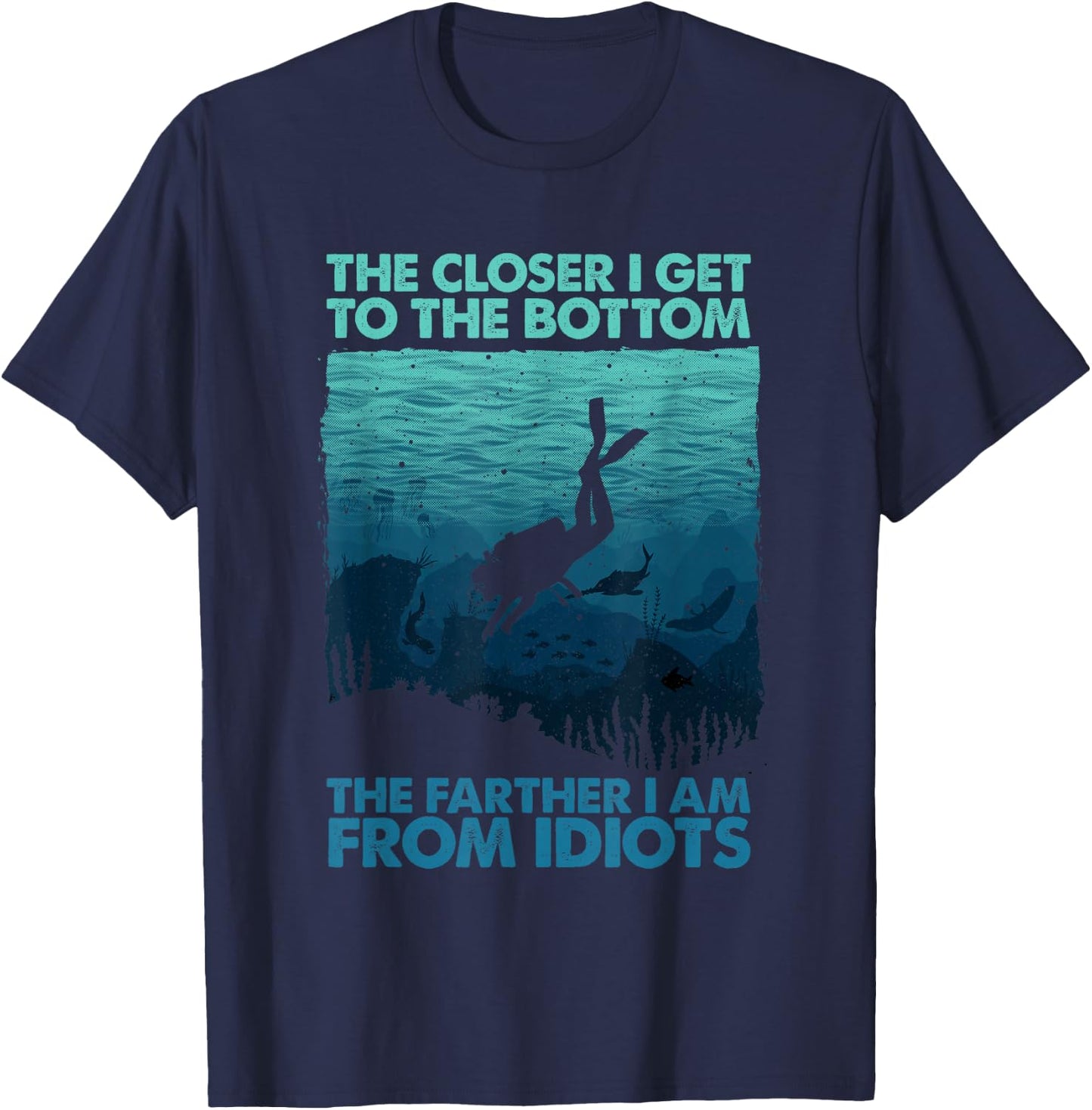 Funny Scuba Diving Themed Art Women Scuba Diving T-Shirt - T-Shirt | Navy