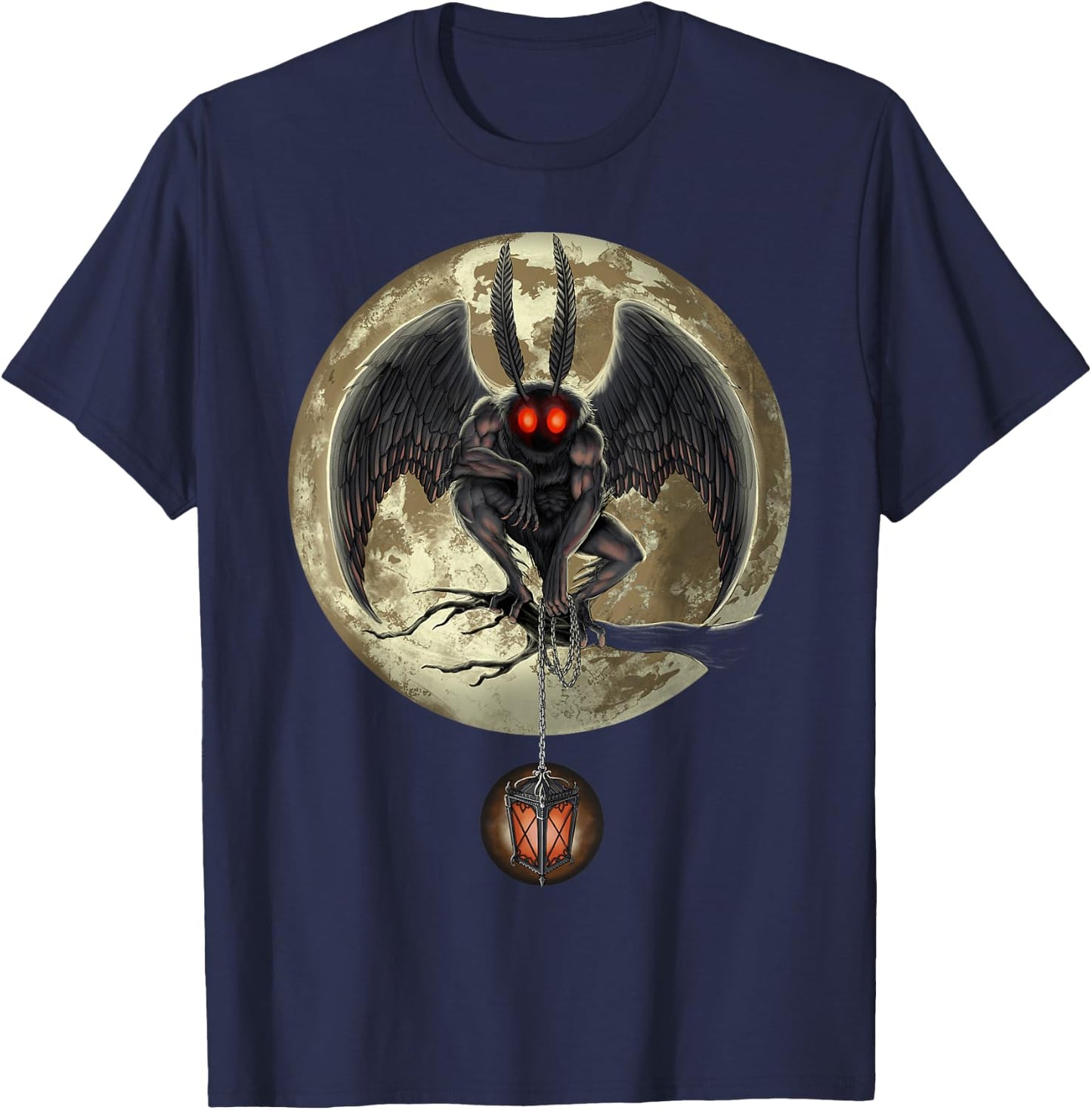 Mothman Cryptozoology Cryptid Creature Cryptozoologist T-Shirt - T-Shirt | Navy