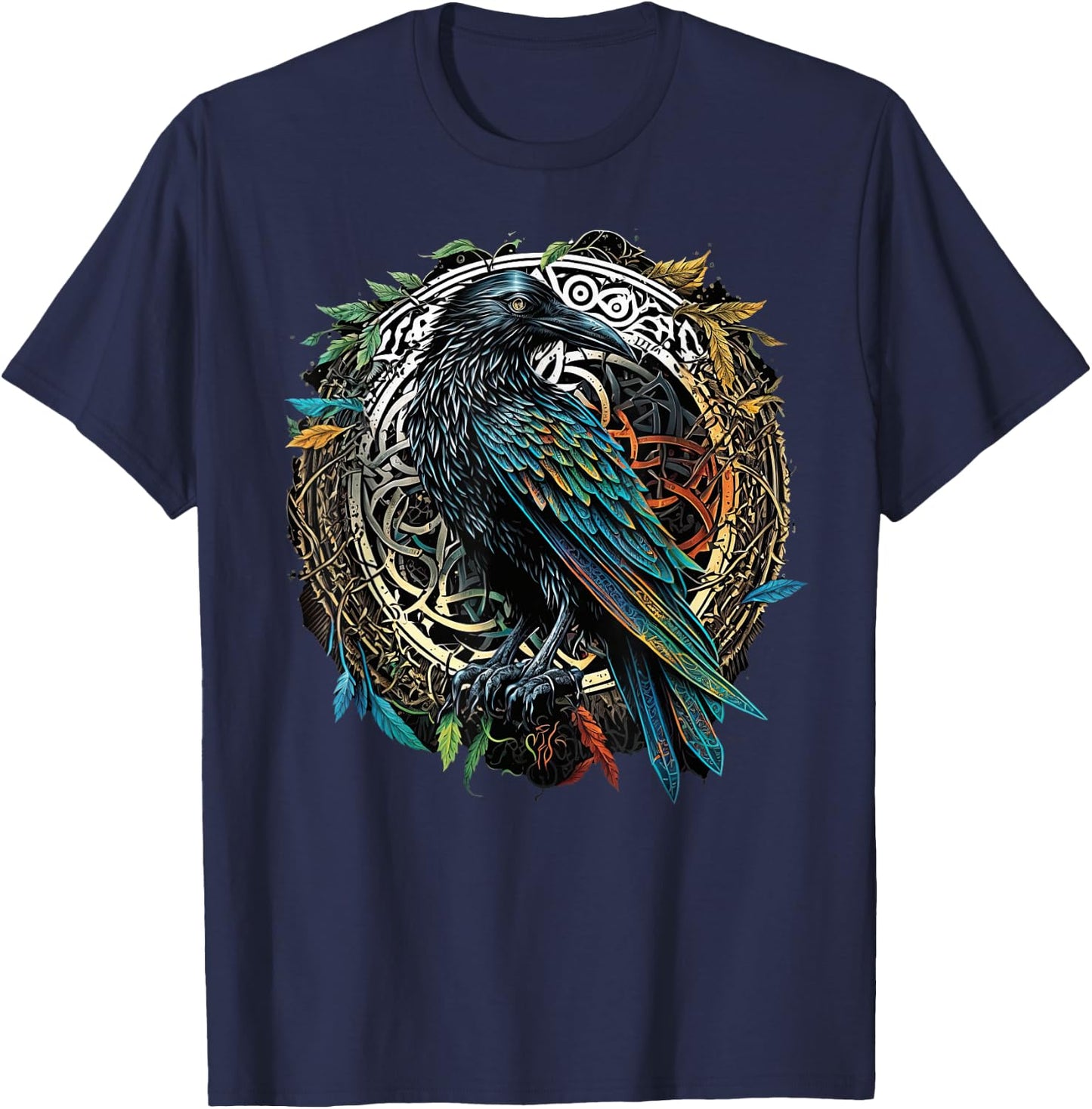 Odins Raven Viking Midgard Thor Walhalla T-Shirt - T-Shirt | Navy